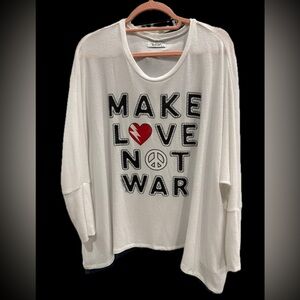 Lauren Moshi Make Love Not War Long Sleeved